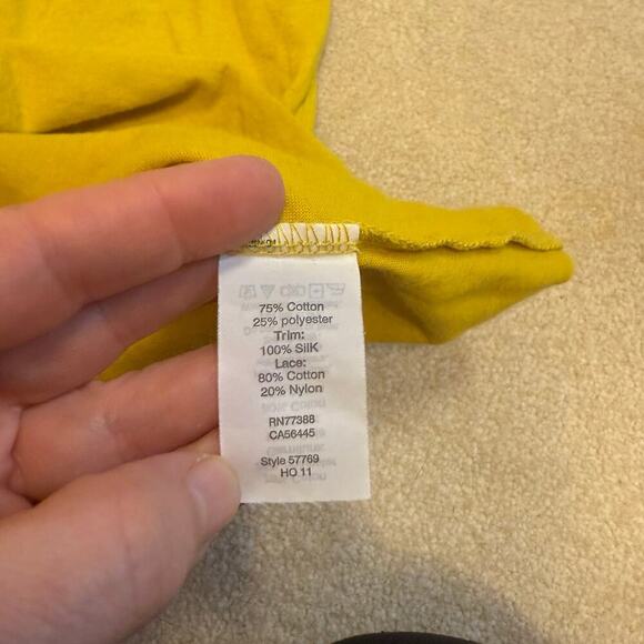 J. Crew 2 Tank Top Bundle Small Silk Pleats and Lace Yellow Purple EUC Y2K - Picture 12 of 13